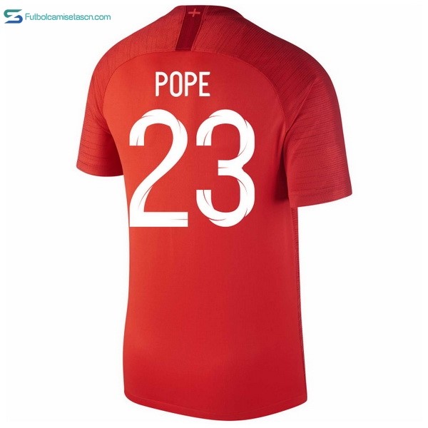 Camiseta Inglaterra 2ª Pope 2018 Rojo